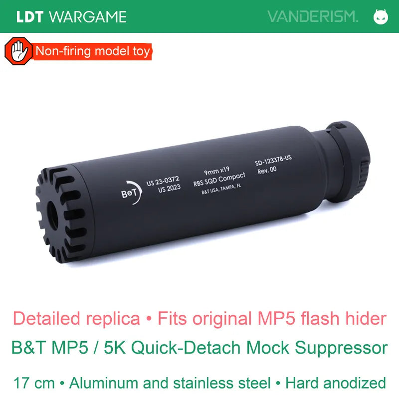 B&T MP5/MP5K Compact Quick-Detach Mock Suppressor (Pre-Order 50 Hari)