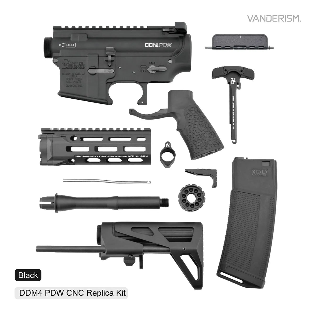 DDM4 PDW CNC Metal Body Kit | Gel Blaster WGG WGB (Pre-Order 50 Hari)