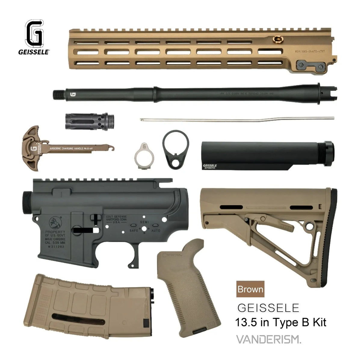 GEISSELE URGI 7075 T6 CNC Metal Body Kits | Gel Blaster WGG WGB (Pre-Order 50 Hari)