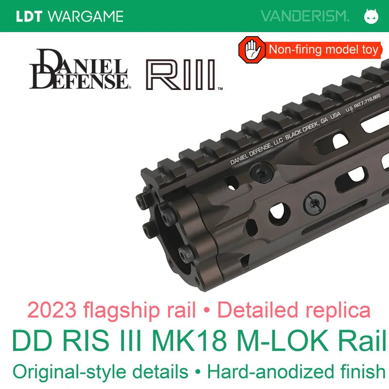 DD RIS3 MK18 Hard-Anodized MLOK Replica Handguard (Pre-Order 50 Hari)