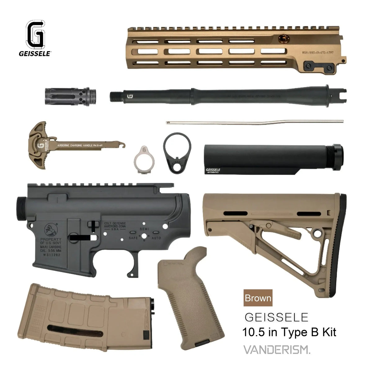 GEISSELE URGI 7075 T6 CNC Metal Body Kits | Gel Blaster WGG WGB (Pre-Order 50 Hari)