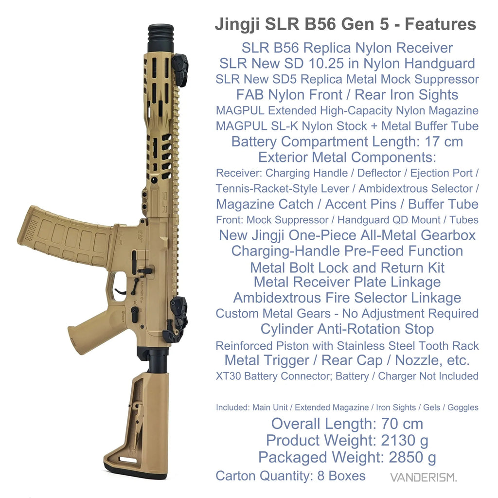 Jingji SLR B56 Gen 5 Gel Blaster with Electronic Fire Control (Pre-Order 50 Hari)