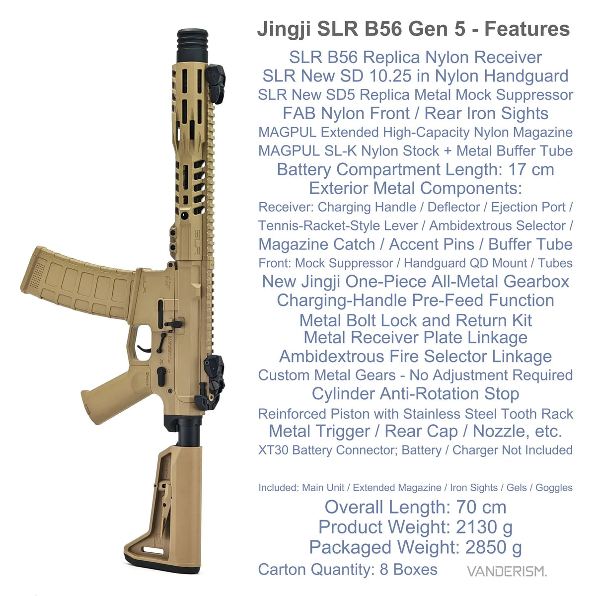 Jingji SLR B56 Gen 5 Gel Blaster with Electronic Fire Control (Pre-Order 50 Hari)