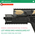 LDT KRISS Vector MK5 Handguard with Outer Tube, One Long and Two Short Rails (Pre-Order 50 Hari)