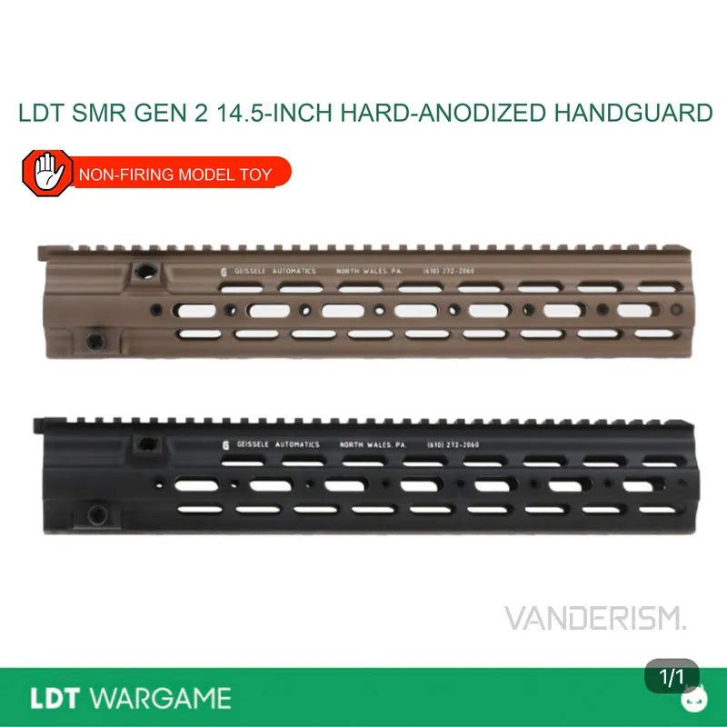 HK416/A5 SMR Gen 2 Decorative Rail Handguard, 10.5/14.5 Inches; Separate Tan Rail Sections (Pre-Order 50 Hari)
