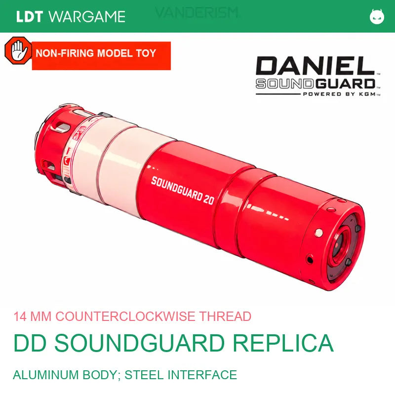 DD SOUNDGUARD Replica Decorative Suppressor, 14 mm Counterclockwise Thread (Pre-Order 50 Hari)