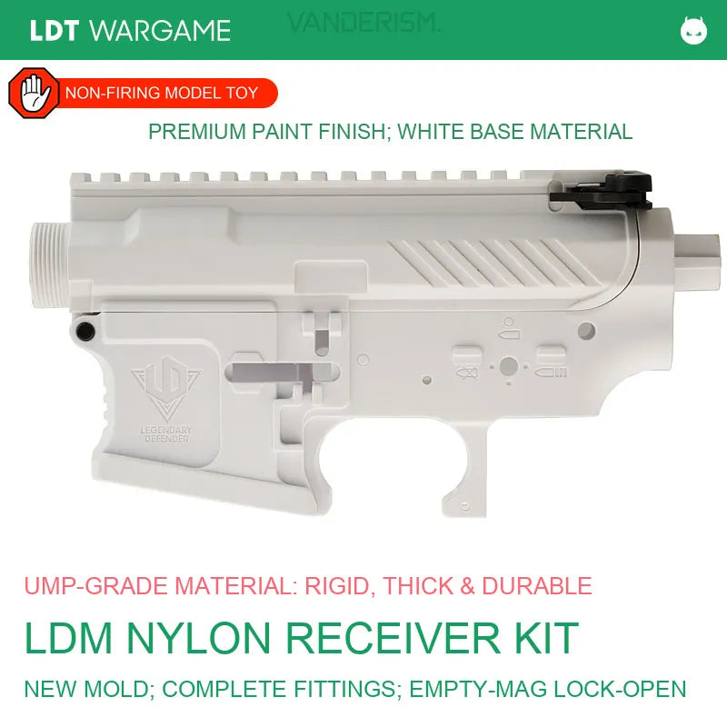 LDM Nylon Polymer Receiver with Full Small-Parts Set, UMP-Type Material, Competition Design (Pre-Order 50 Hari)