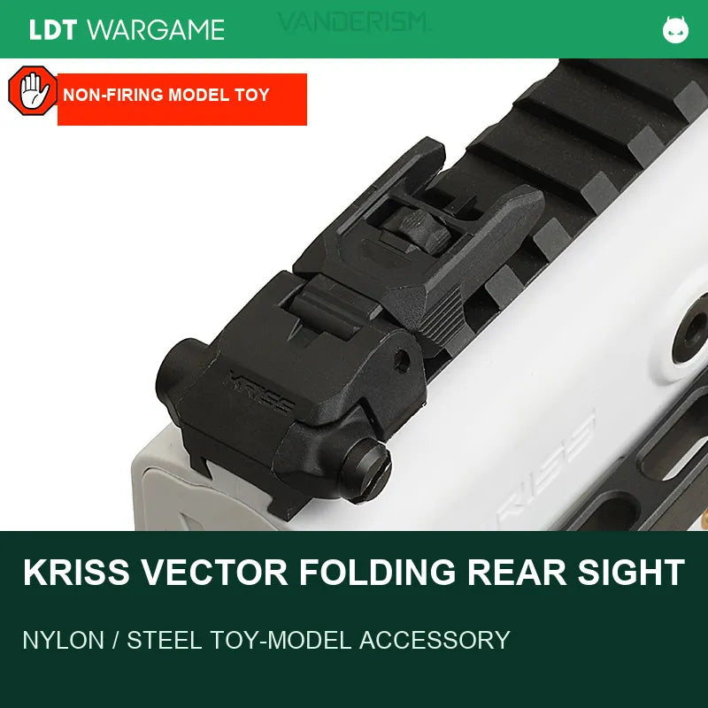 LDT KRISS Vector Nylon / Steel Folding Front and Rear Sights (Pre-Order 50 Hari)
