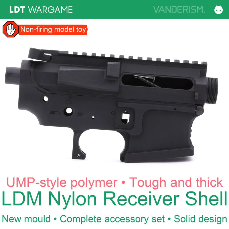 LDM Nylon Polymer Receiver with Full Small-Parts Set, UMP-Type Material, Competition Design (Pre-Order 50 Hari)