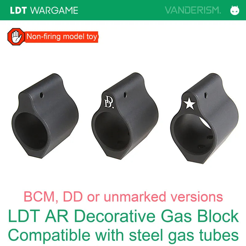 AR Metal Decorative Gas Block, BCM/DD or Unmarked (Pre-Order 50 Hari)
