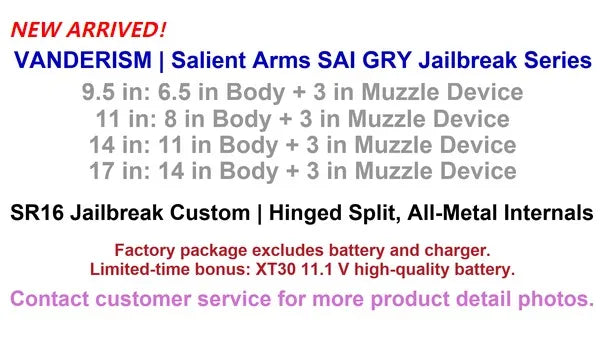 Salient Arms SAI GRY Jailbreak Metal Handguards | Gel Blaster WGG WGB Airsoft (Pre-Order 50 Hari)