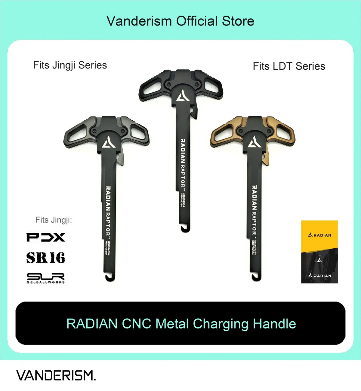 RADIAN CNC Charging Handle for V2 (Pre-Order 50 Hari)