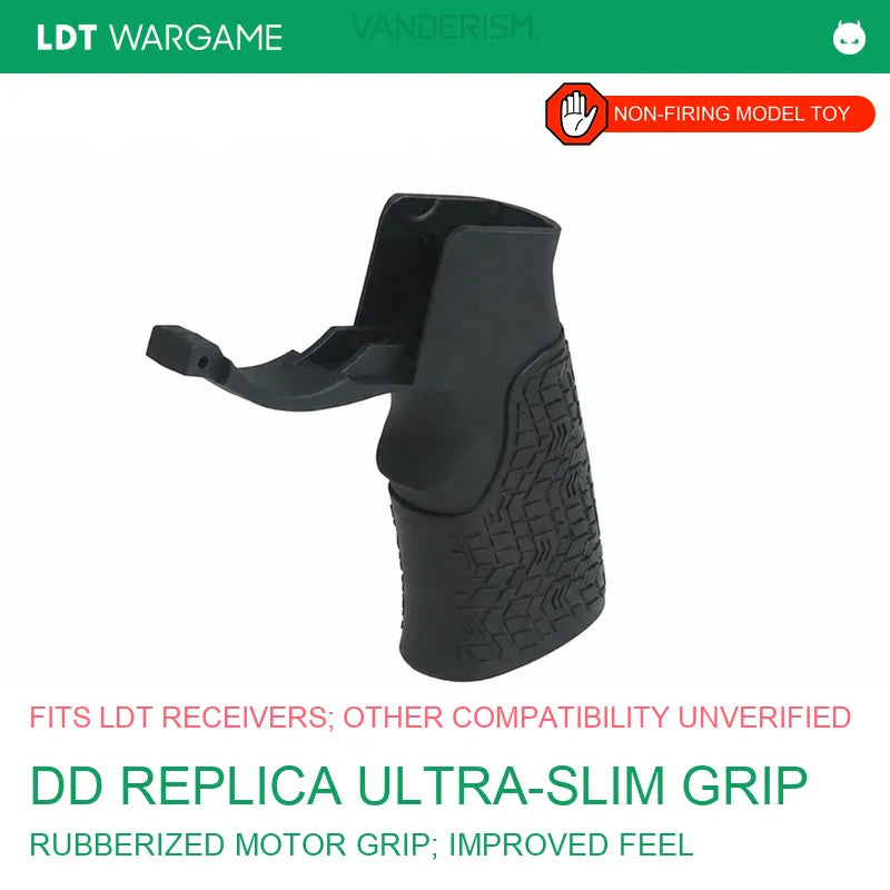 LDT DD Replica Rubber-Overmolded Ultra-Slim Grip with Integrated Trigger Guard; Requires Ultra-Slim Motor (Pre-Order 50 Hari)