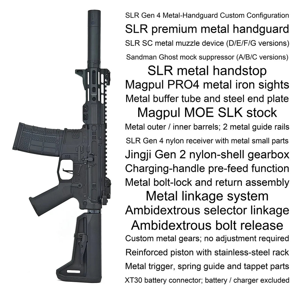 Jingji SLR B15 Gen 4 Custom Metal Handguard Gel Blaster (Pre-Order 50 Hari)