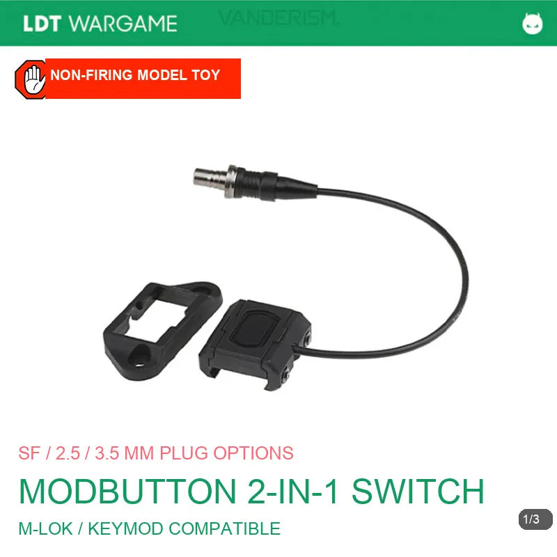 ModButton Nylon 2-in-1 Combined-Activation Pressure Switch, Three Plug Types; Excluded from Double 11 Discounts (Pre-Order 50 Hari)