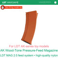 LDT AK105 / 74M Gen 2 High-Speed Pressure-Feed Gel-Ball Magazine, Black / Bakelite Color; AKA Adapter Compatible (Pre-Order 50 Hari)