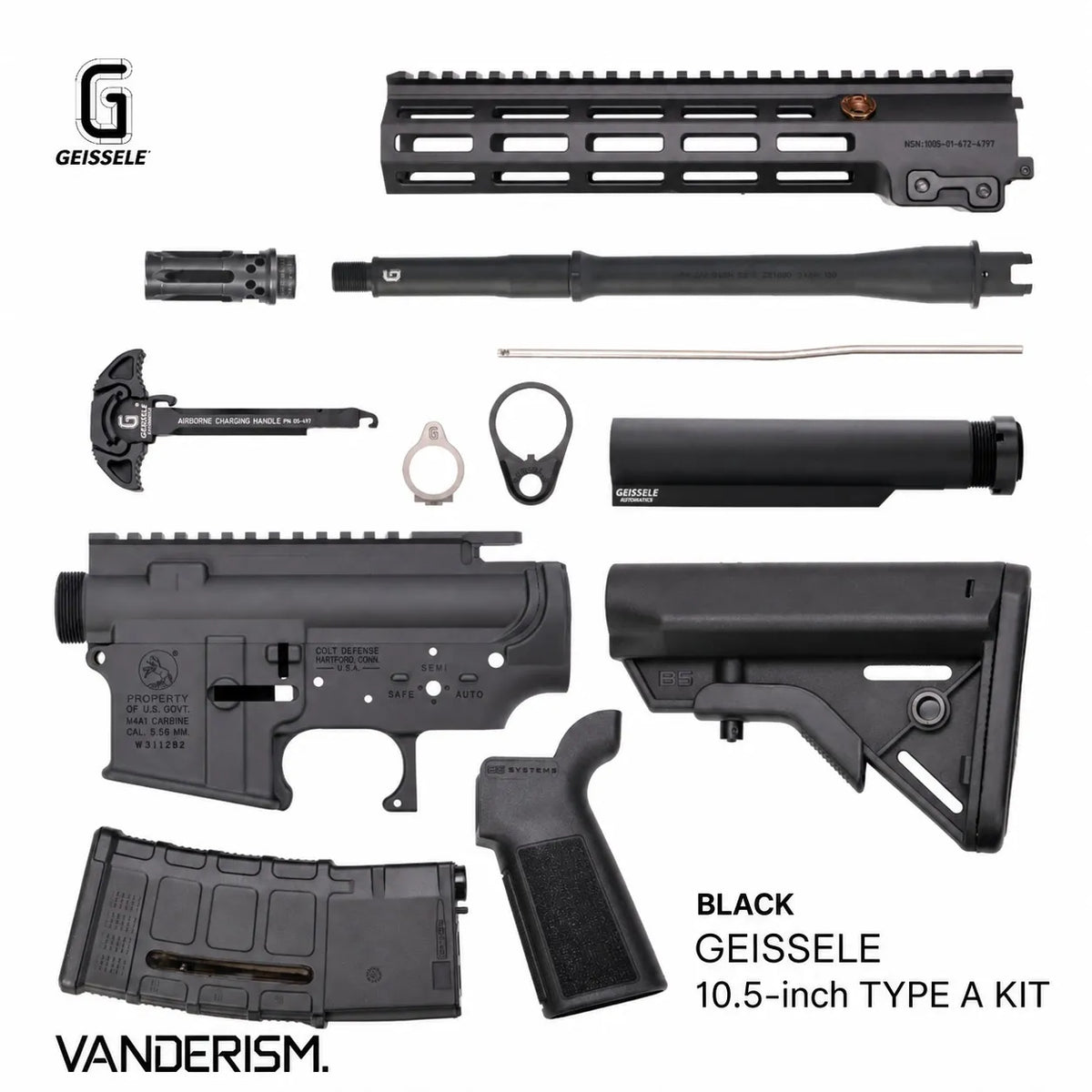 GEISSELE URGI 7075 T6 CNC Metal Body Kits | Gel Blaster WGG WGB (Pre-Order 50 Hari)