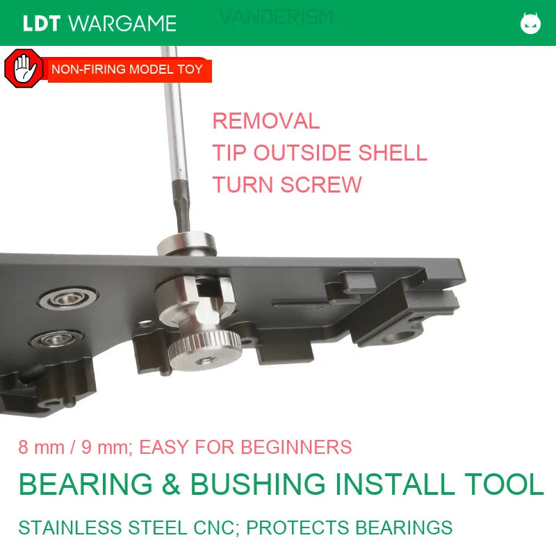 LDT 8 mm / 9 mm Bearing and Bushing Installation / Removal Tool (Pre-Order 50 Hari)