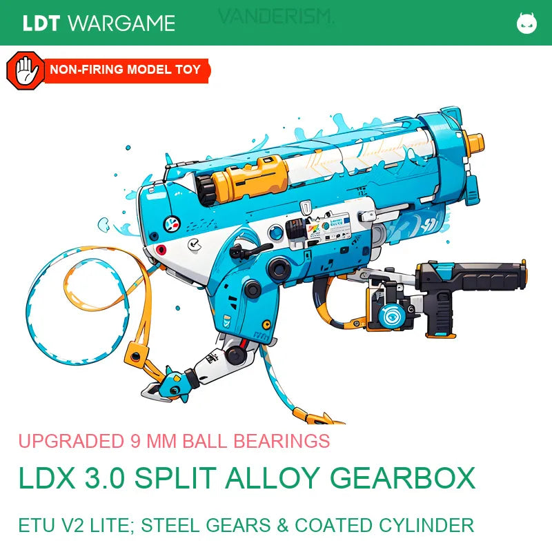 LDX 3.0 Green Split Alloy V2 Gearbox, 9mm Large-Ball Bearings, ETU and Machined Steel Gears (Pre-Order 50 Hari)