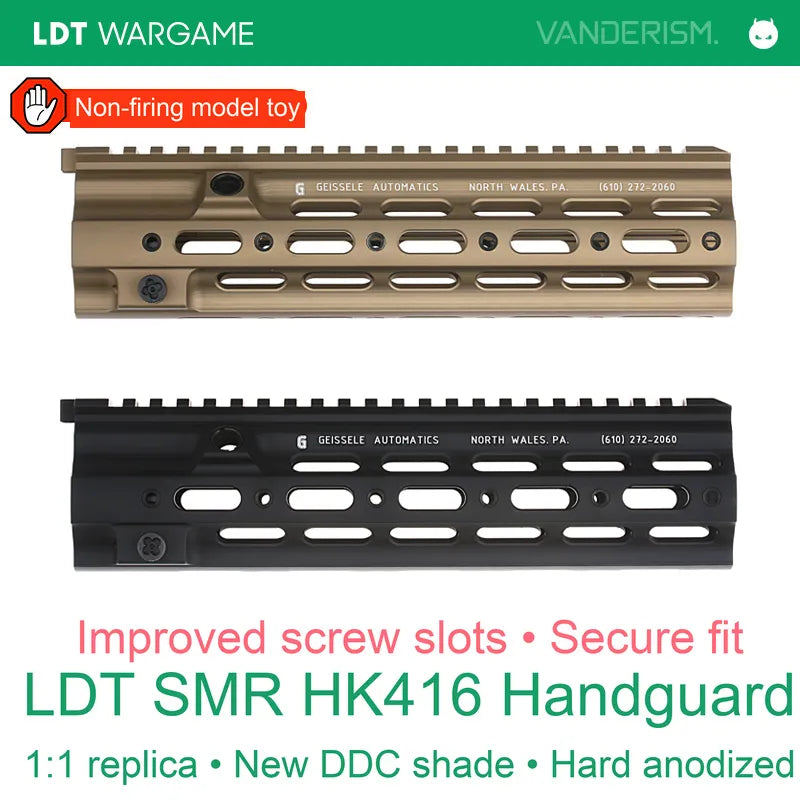 HK416/A5 SMR Gen 2 Decorative Rail Handguard, 10.5/14.5 Inches; Separate Tan Rail Sections (Pre-Order 50 Hari)