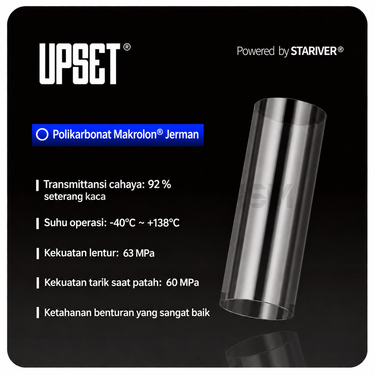 UPSET Transparent Cylinder