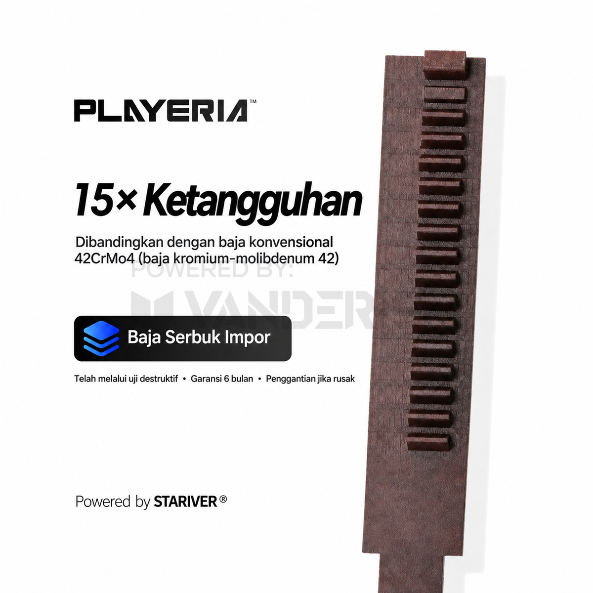 PLAYERIA ATM High-Strength Piston Rack
