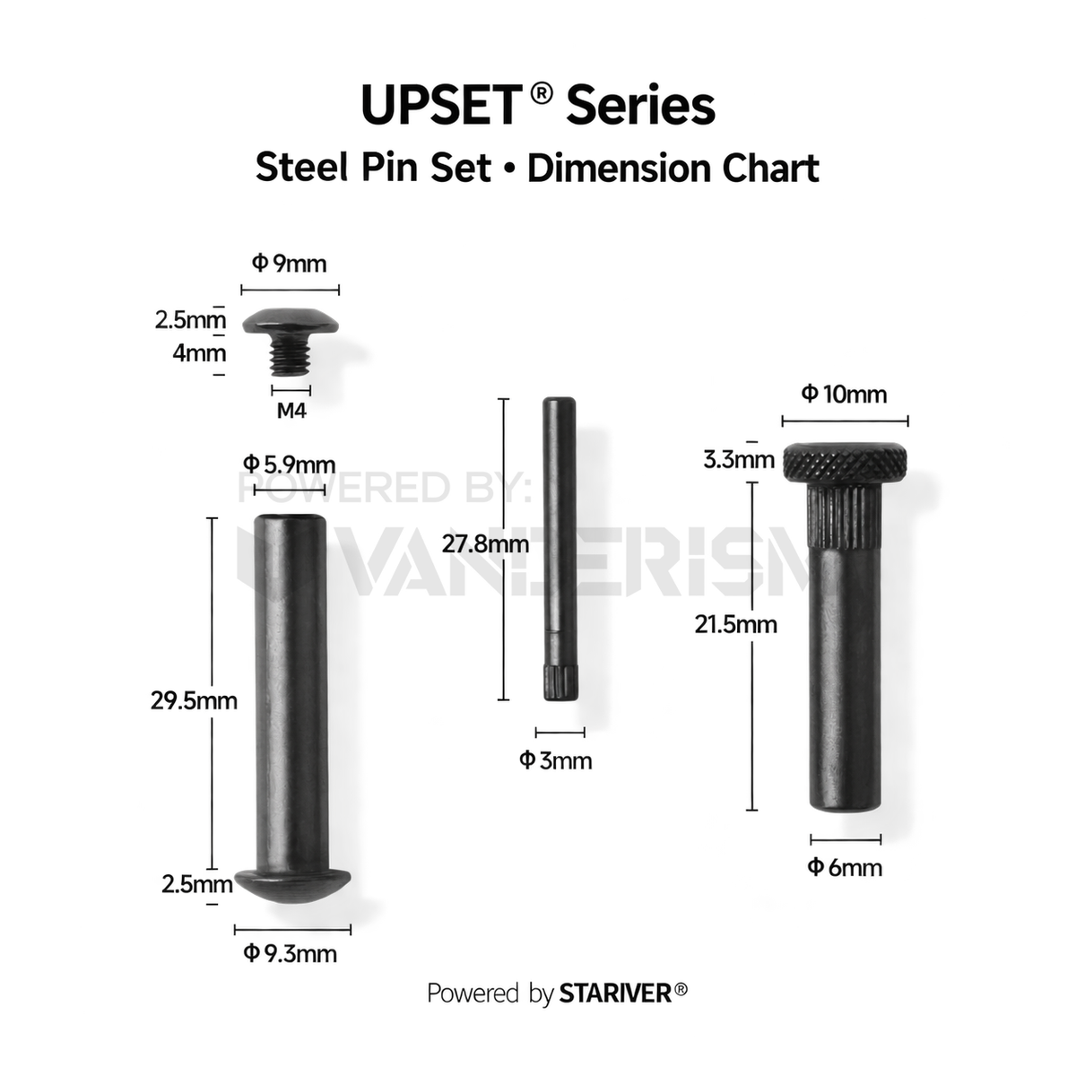 UPSET Steel Pins
