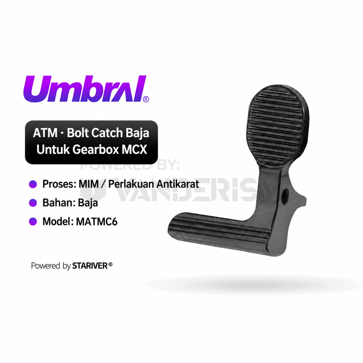 Umbral ATM Steel Selector for MCX Gearbox