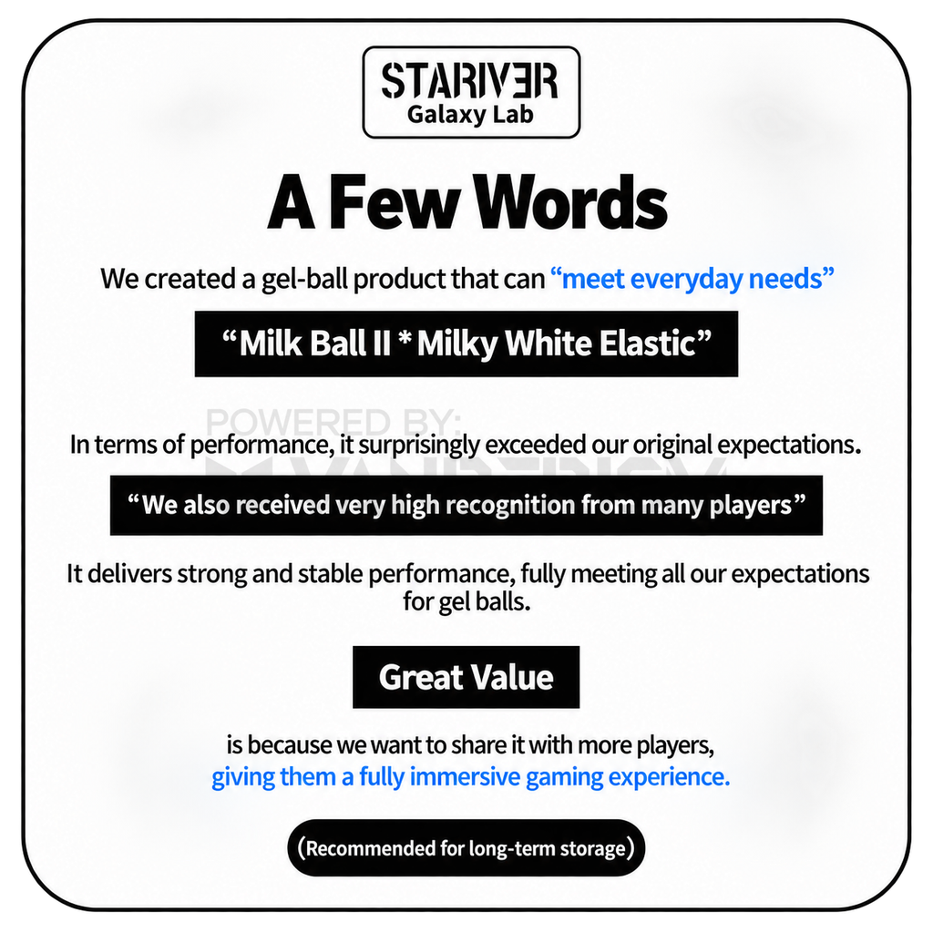 Milk Ball Gen 2 Milky-White Gel Balls