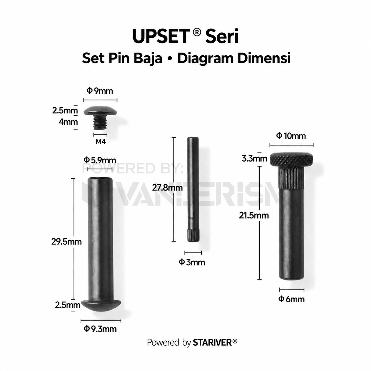 UPSET Steel Pins
