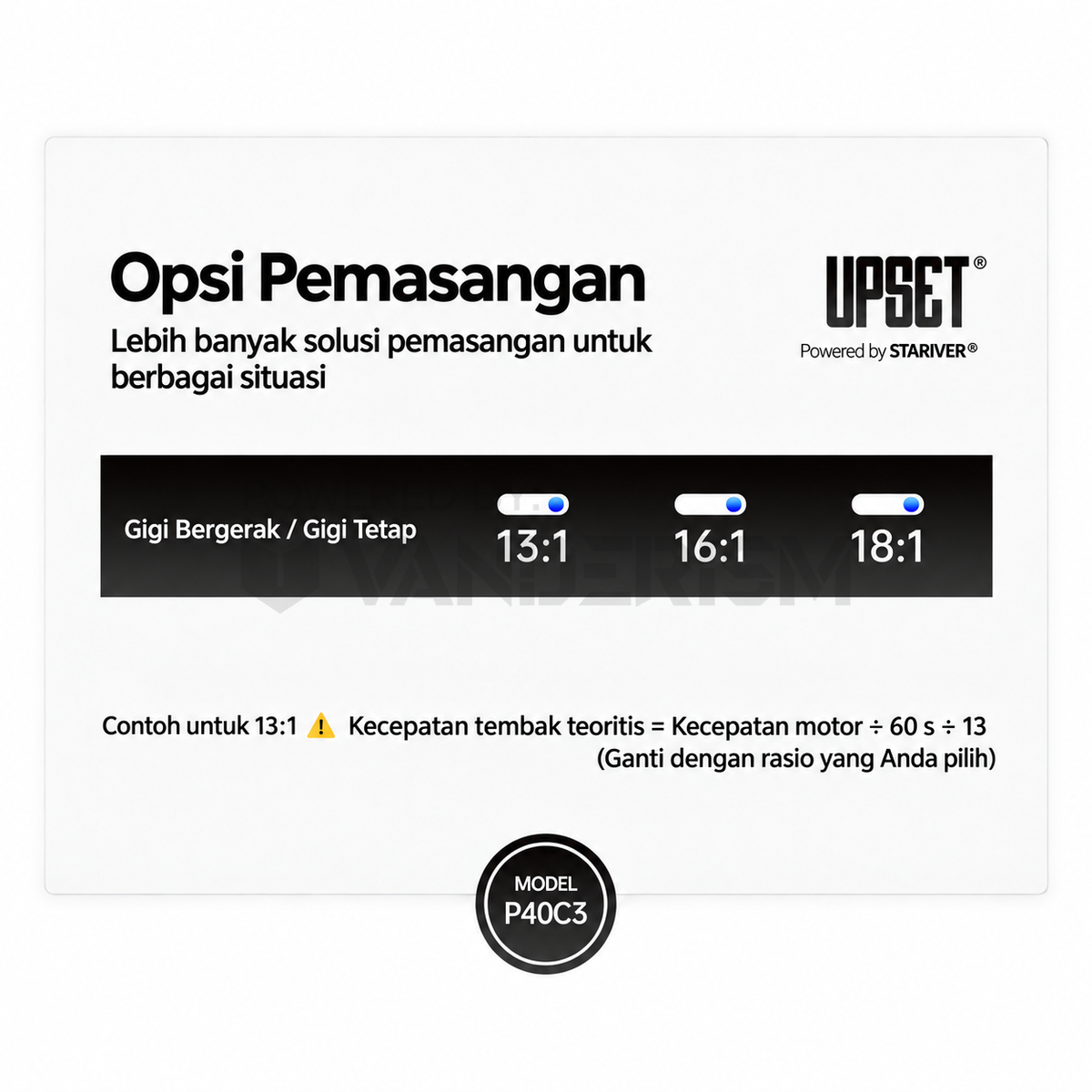 UPSET Steel-Cut Gear Set