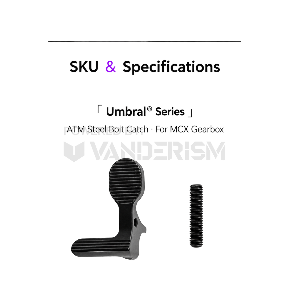 Umbral ATM Steel Selector for MCX Gearbox