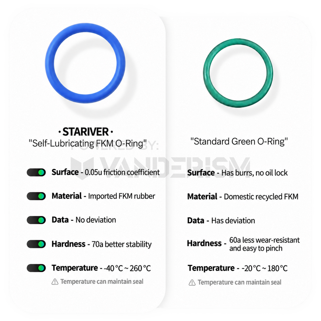 Self-Lubricating FKM O-Rings