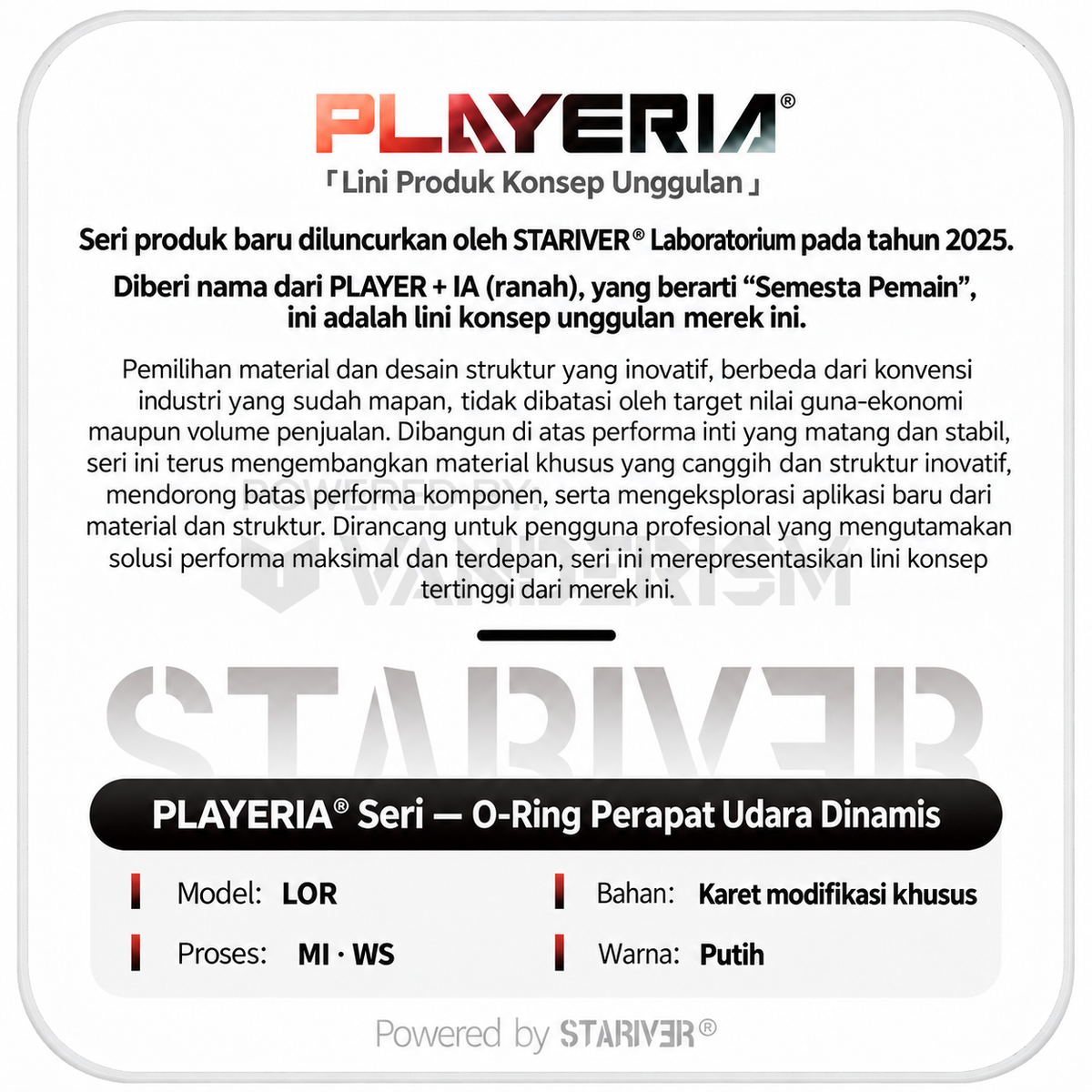 PLAYERIA Rubber O-Rings