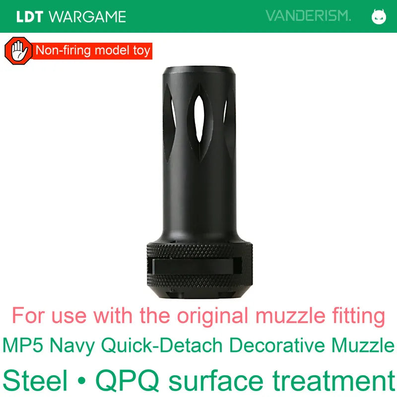 MP5 2.0 Navy Quick-Detach Decorative Muzzle, Nonfunctional Toy-Model Accessory (Pre-Order 50 Hari)