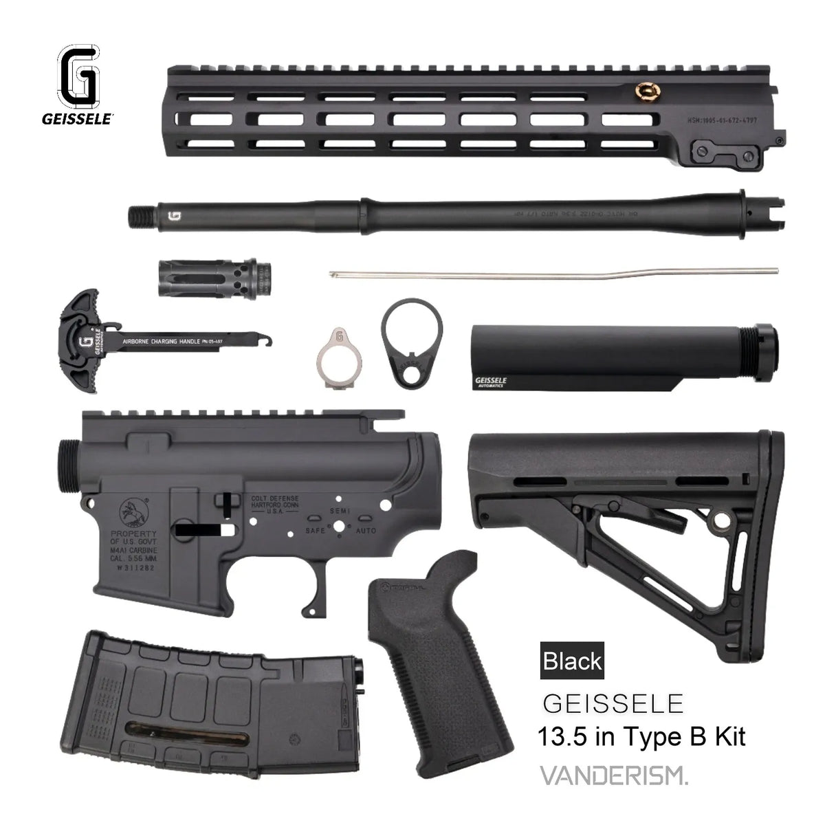 GEISSELE URGI 7075 T6 CNC Metal Body Kits | Gel Blaster WGG WGB (Pre-Order 50 Hari)