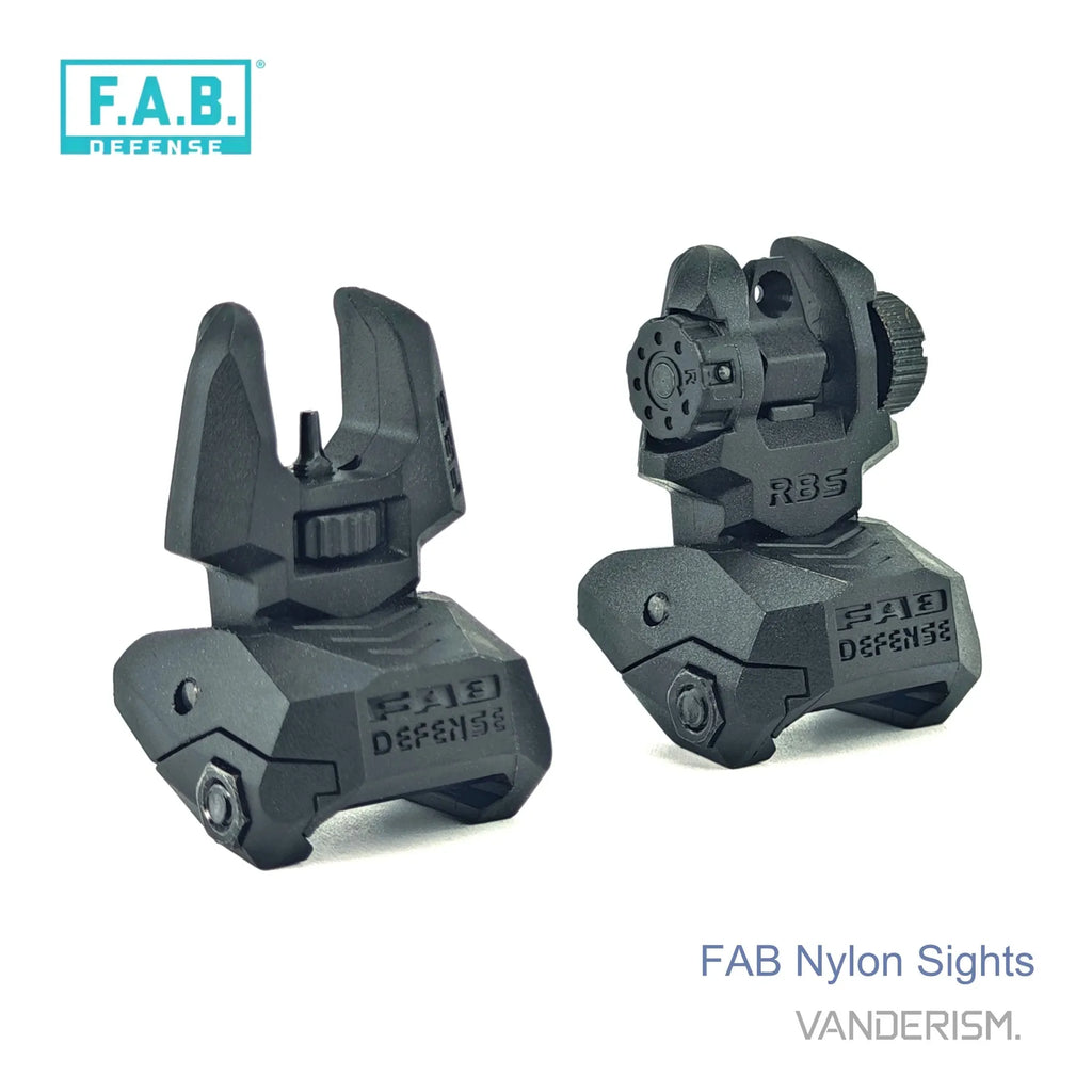 FAB DEFENSE Nylon and 45 Degree Offset Sights | Gel Blaster WGG WGB Airsoft (Pre-Order 50 Hari)