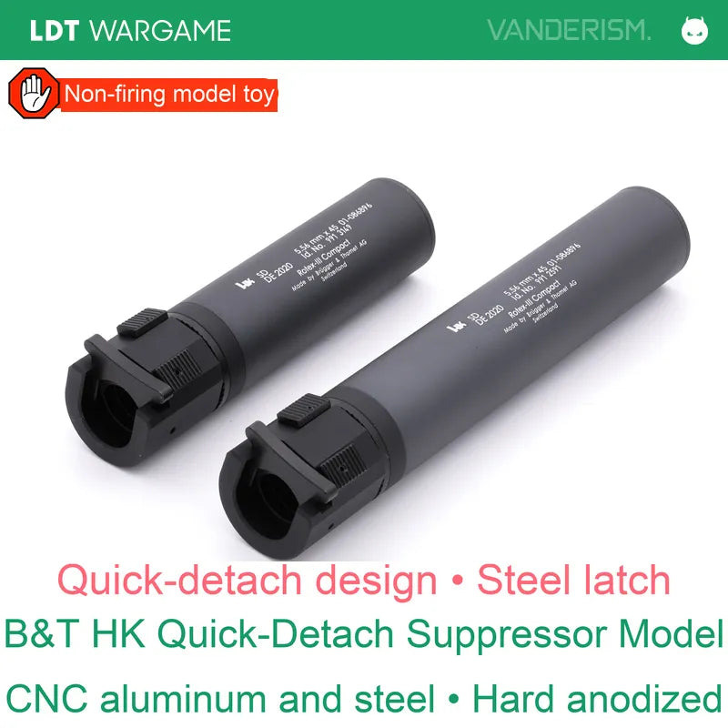 LDT HK416A5 B&T/HK Decorative Quick-Detach Mock Suppressor with Steel Latch (Pre-Order 50 Hari)