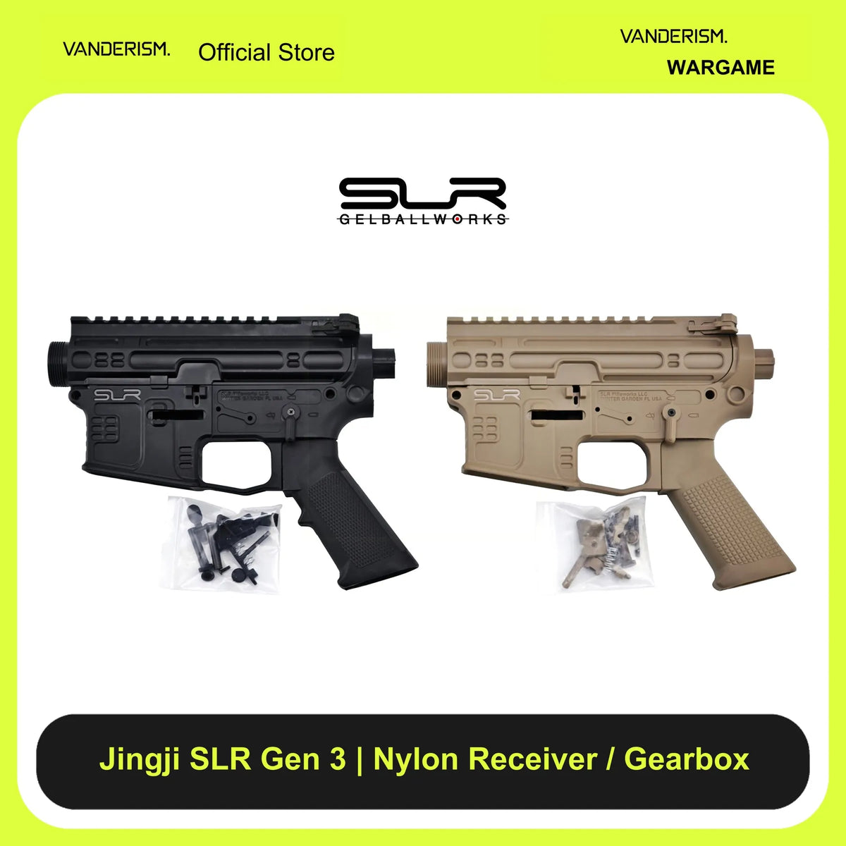 Jingji SLR Gen 3 Nylon Receiver and Gearbox | Gel Blaster WGG WGB (Pre-Order 50 Hari)