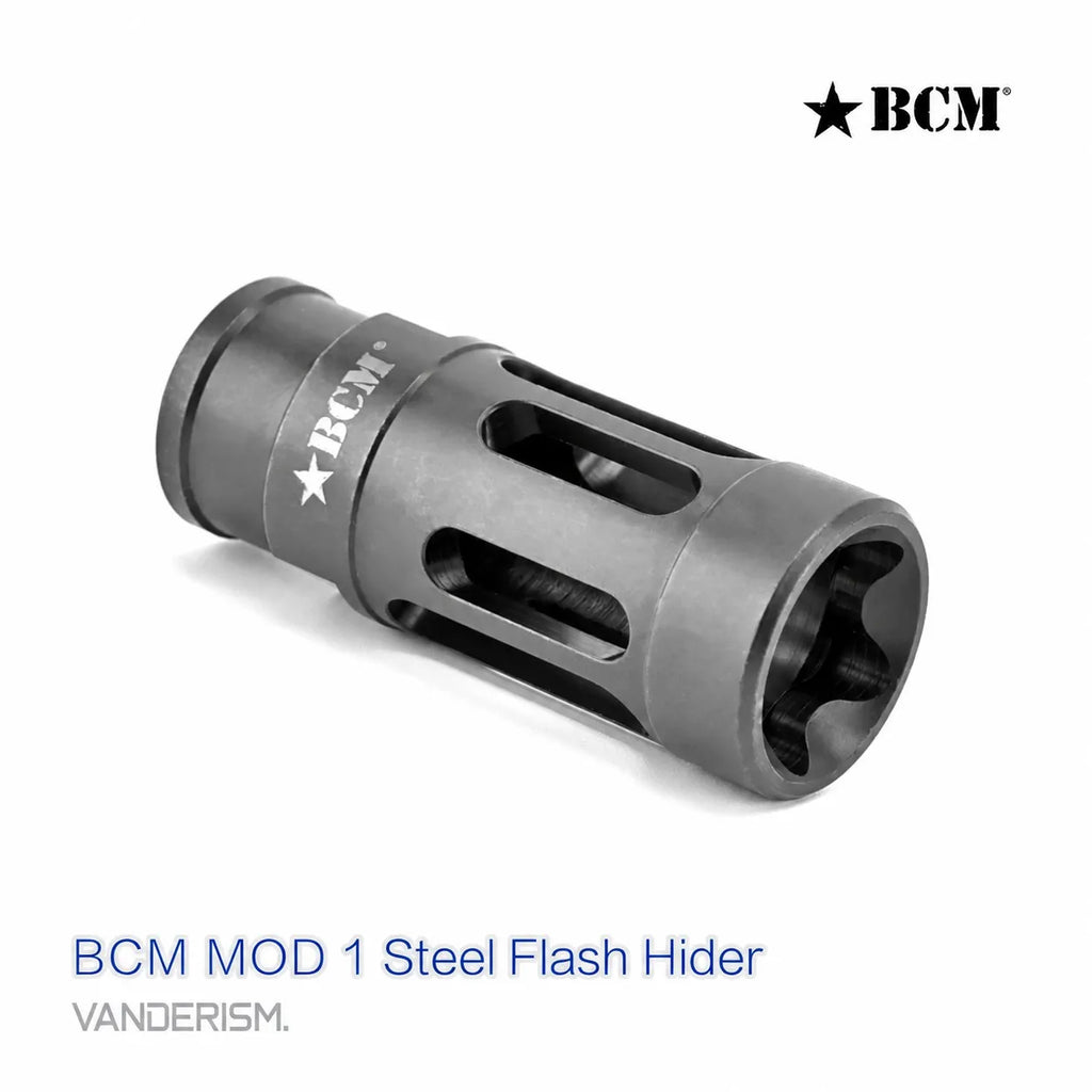 BCM MOD Steel Flash Hiders 14mm CCW | Gel Blaster WGG WGB Airsoft (Pre-Order 50 Hari)