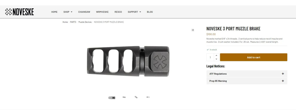 NOVESKE N4 Steel Flash Hider | Gel Blaster WGG WGB Airsoft (Pre-Order 50 Hari)