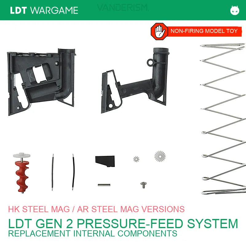 Gen 2 Electric Pressure-Feed Magazine Internals, Replacement Upgrade for Gen 1 Magazines (Pre-Order 50 Hari)
