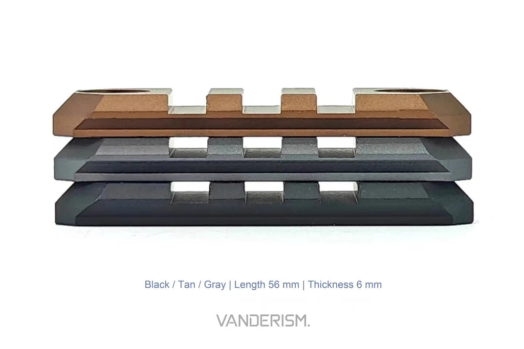 Slim 20mm CNC Rail Sections M LOK KeyMod and SMR (Pre-Order 50 Hari)