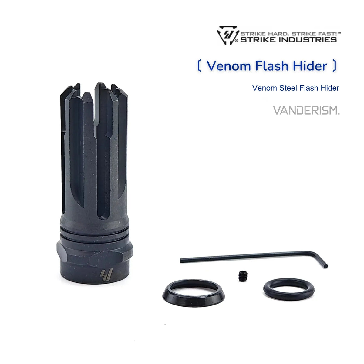 QPQ Steel Flash Hider Collection 14mm CCW (Pre-Order 50 Hari)
