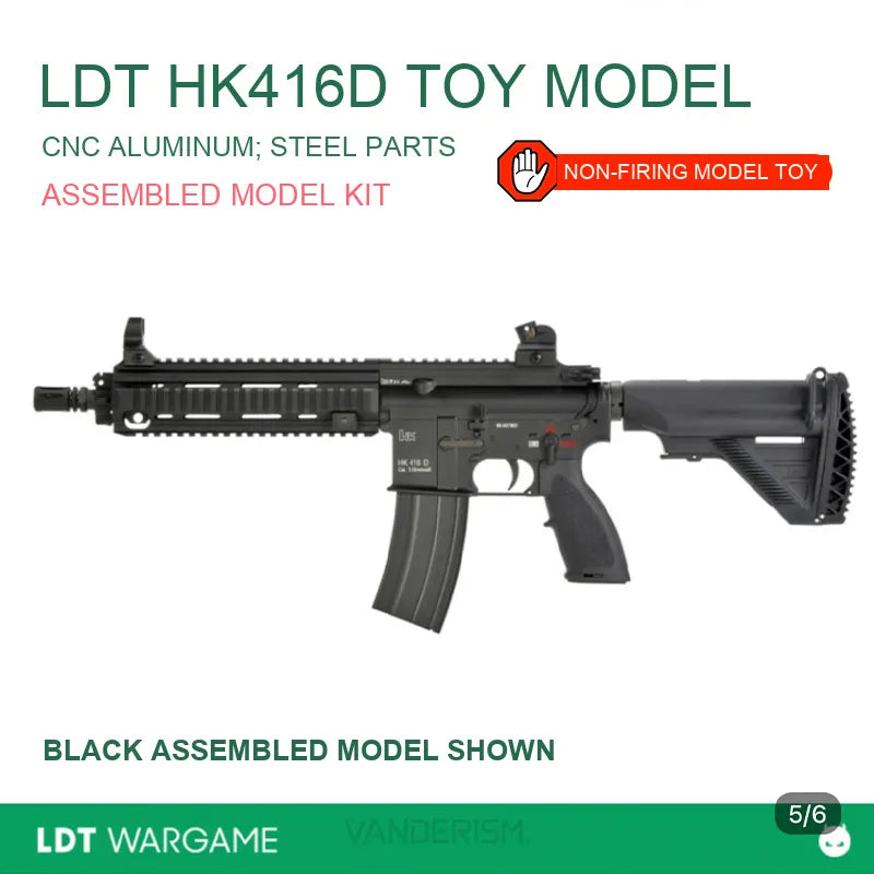 LDT416Plus HK416C/D Die-Cast + CNC Aluminum Split Receiver Kit with Steel Small Parts (Pre-Order 50 Hari)