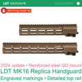 LDT MK16 GEISSELE Replica CNC Metal Handguard, Hard-Anodized, Stamped Recessed Markings (Pre-Order 50 Hari)