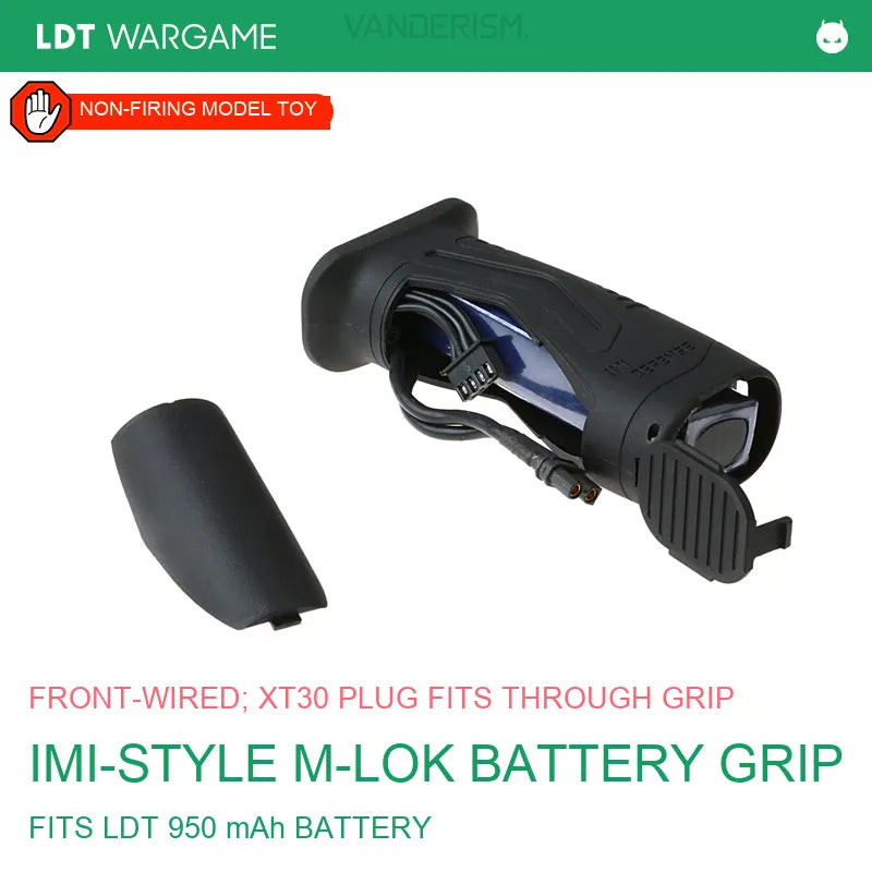IMI-Style M-LOK Battery Foregrip for Front Wiring (Pre-Order 50 Hari)
