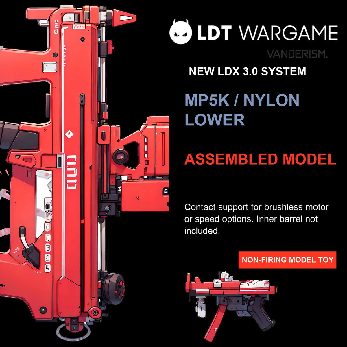 LDX MP5K Assembled Toy Model, Nylon Lower, Gen 2 LDX / 7075 Gen 3.0 Expert Electronic-Control Gearbox (Pre-Order 50 Hari)