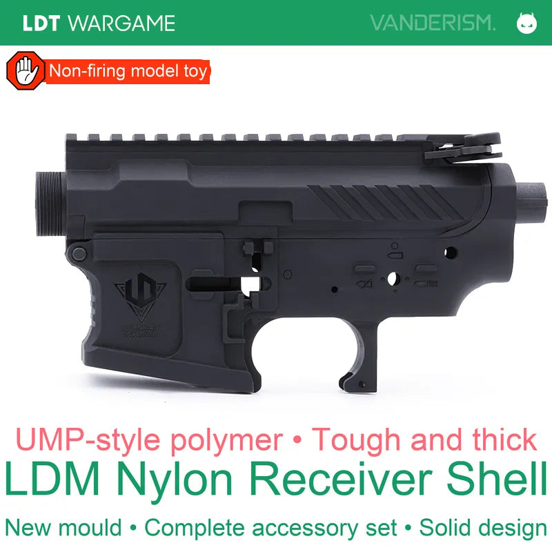 LDM Nylon Polymer Receiver with Full Small-Parts Set, UMP-Type Material, Competition Design (Pre-Order 50 Hari)