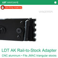 LDT AK CNC Hard-Anodized Aluminum Rear Rail Adapter (Pre-Order 50 Hari)